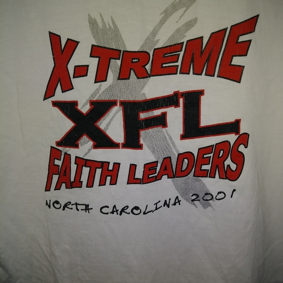 Vintage XFL "X-Treme Faith Leaders" Tee Shirt - Picture 3 of 5